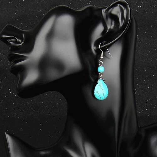 Pendientes Nupciales Pendientes De Retro Pendientes Azul