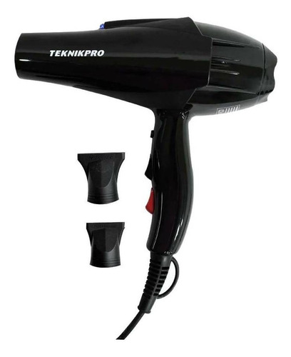 Secador De Pelo Profesional Ion Storm 5000 Teknikpro Color Negro