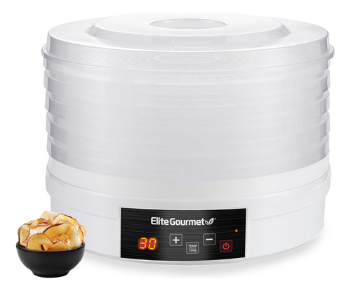 Elite Gourmet Efd770wd - Deshidratador Digital De Alimentos. Color Blanco