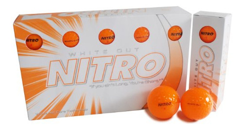 Bola Nitro White Out (paquete De 15), Naranja
