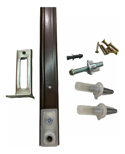 Kit Completo Trilho Para Porta Camarão Reforçado Marrom