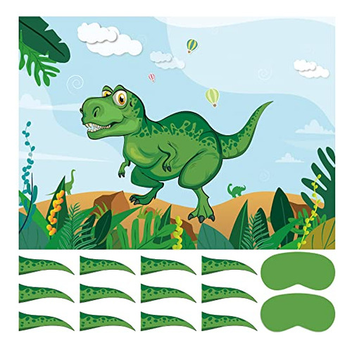 Pin The Tail On The Dinosaur Game Para Fiesta De Cumpleaños 