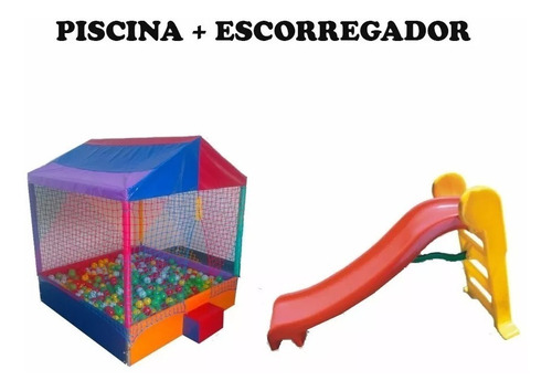 Escorregador + Piscina De Bolinhas 2x2 C/2000 Bolinhas