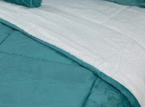 Cubrecama Sherpa 2 Plazas Liso - Doral
