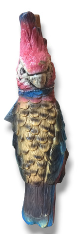 Figura Pajaro Papagayo Lorito Goma Juguete 35cm Sonido