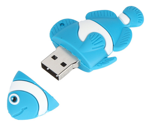 Imagen 2 de 10 de Usb Stick Cartoon U Disk Azul Pez Payaso Apariencia Alta