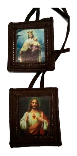 Imagen 2 de 2 de Escapulario En Paño Virgen Del Carmen.