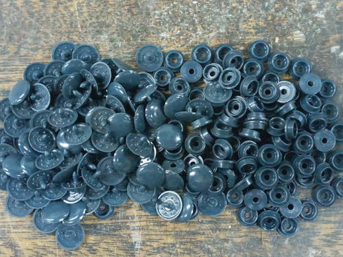 100 Broches Presion Plastico * 15 Mm * Gris Oscuro * Condal