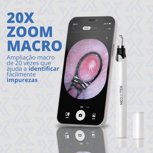 Aparelho Removedor De Cravos E Acne Com Câmera Caneta Tira Cravos De Limpeza Facial Profissional Tratamento Kit Com Agulha Extrusão E Gancho Completo