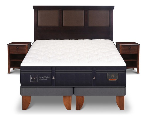 Cama Europea 2 Plazas Cic Super Premium + Set Torino