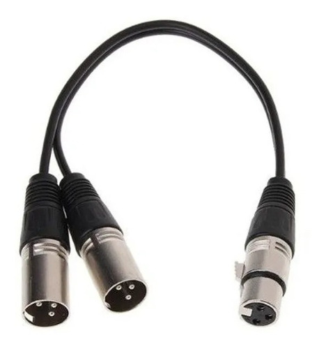 Imagen 1 de 2 de Cable Adaptador Canon Hembra A 2 Canon Macho 30 Cm Xlr Audio