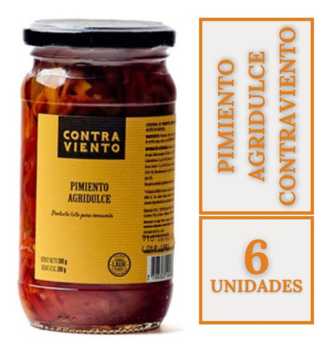 Pimientos Agridulces Contraviento 300g. Laur. Pack X 6