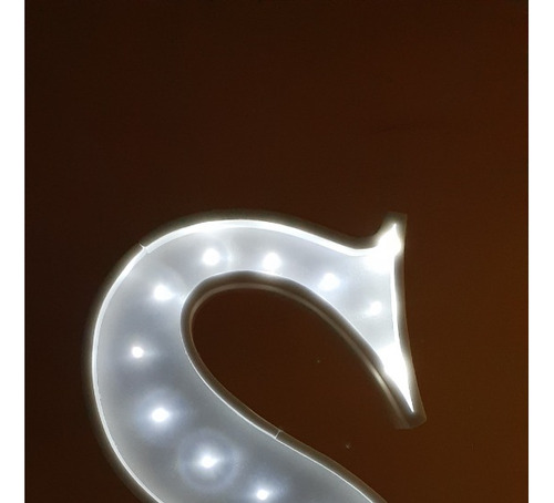 Letra Con Luz Led 50 Cm Pintada Polyfan Tu Nombre Importa