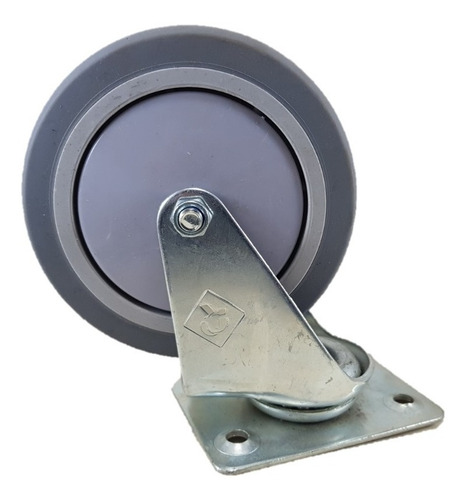 4 Rodajas Giratorias Con Placa De 5x1-1/4 De Tpr Mca Rodamex