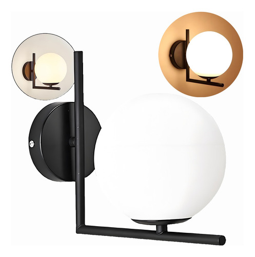 Lámpara Led De Pared Globo Bola Cristal Mate De 60w