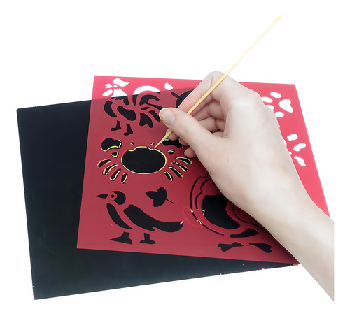 Raspe e Desenhe com Estêncil: Animais, de Sterling Graphics Pvt. Ltd. Editorial Todolivro Distribuidora Ltda. em português, 2020