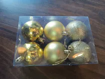 Comprar 6 Chirimbolos 6cm Bola Esfera Navideños Adornos Navidad 