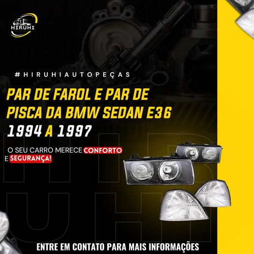 2 Farol C/aux +2 Pisc Model Zkw Bmw Sedan E36 Serie3 94 A 97