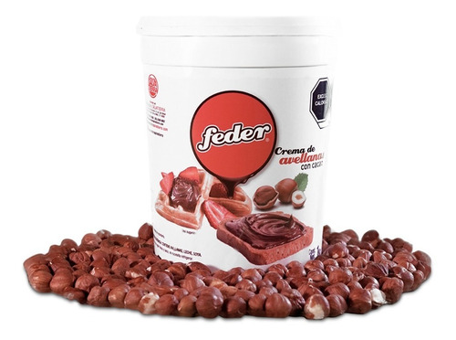 1 Kg Crema De Avellanas Con Cacao Feder Excelente Sabor 