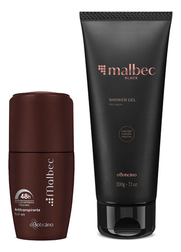  Kit Presente Dia Dos Pais Malbec: Shower Gel Malbec Black