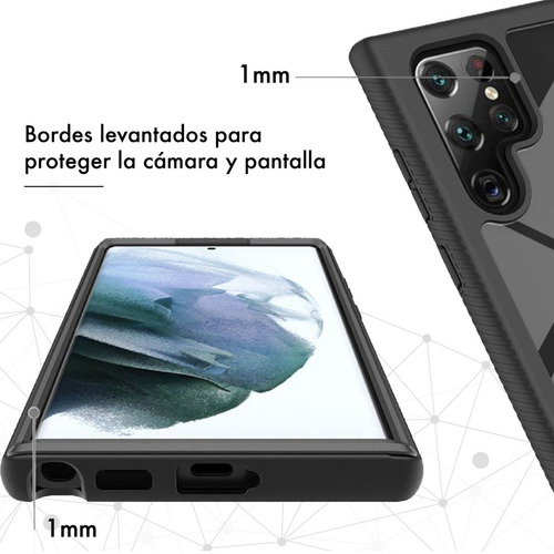 Imagen 8 de 10 de Funda Hibrida Reforzada Compatible Samsung S22 Ultra