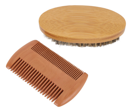 Kit De Manutenção De Barba Para Homens, Escova De Bigode