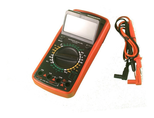 Imagen 3 de 7 de Multimetro Tester Digital Ac Dc Data Hold Display Led R