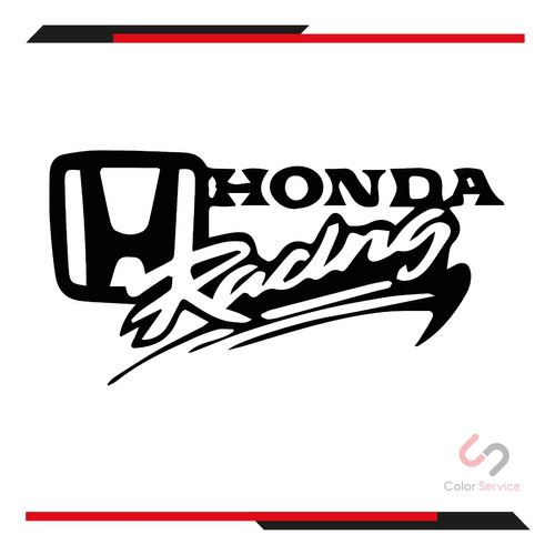 Calca Sticker Calcamonia Para Auto Honda Racing De 10x25cm