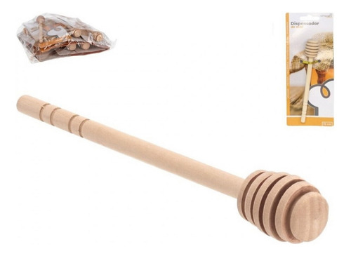 Kit 2 Colher Pega Mel Em Madeira Café Lanche Casa E Cozinha Cor Bege