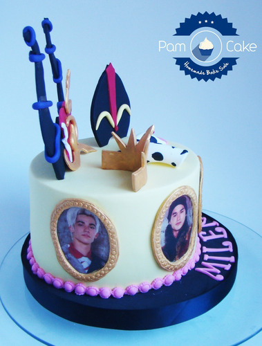 Torta Cumpleaños Artesanal Descendientes Malefica Cruella