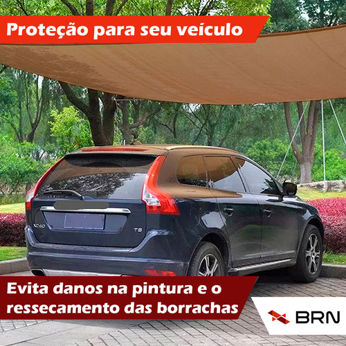 Tela Toldo Chocolate 7x3 Metros Com Argolas Adicionais