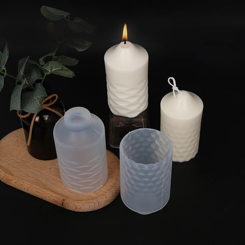 Moldes Para Velas De Silicona Con Forma De Onda Cilíndrica E