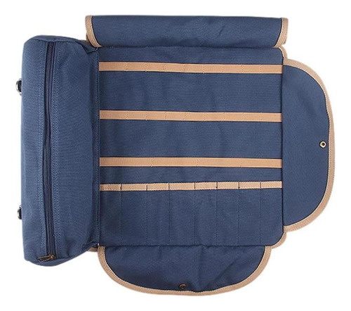 Conjunto De Herramientas Bolsa De Rollo Llevar De Azul C