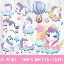 Comprar Kit Imagenes Png Fondos Cliparts Digital Unicornios