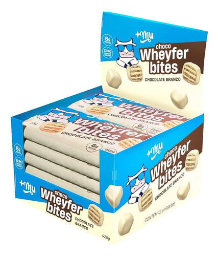 Choco Wheyfer Bites Chocolate Branco - Mais Mu 12 Un