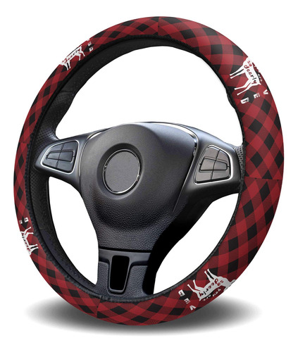 Funda Protectora Para Volante Automovil Color Rojo Negro Suv