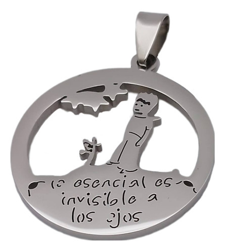 Collar El Principito Con Frase Acero Quirúrgico Joyas Mó 