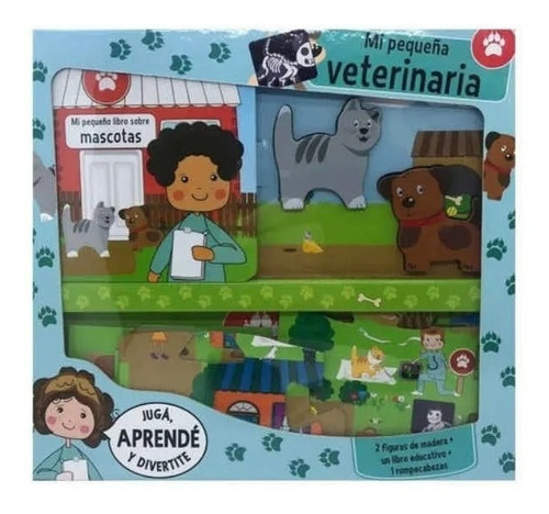 Imagen 1 de 4 de Mi Pequeña Ciudad Veterinaria Estacion Animales + Puzzle 12p