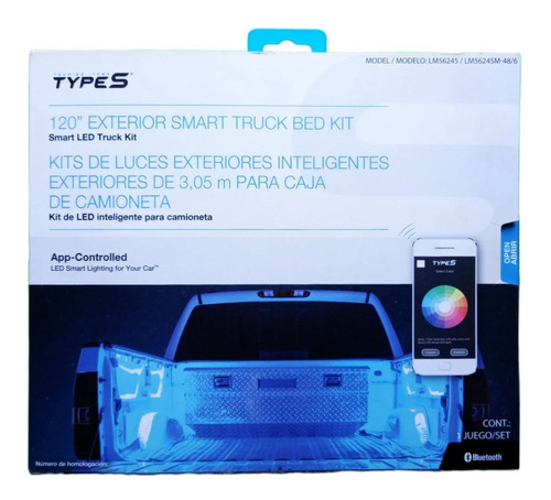 Luces Leds Para Caja De Camionetas Smart Bluetooth 120  (3m)