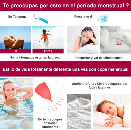 Imagen 4 de 5 de Copa Menstrual Silicona Antibacterial
