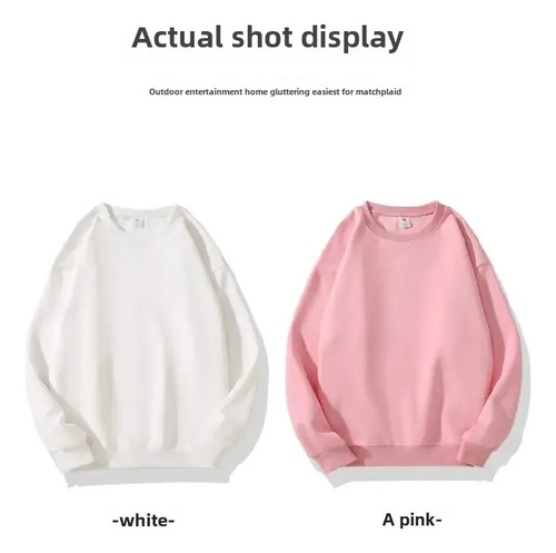 Sudadera De Manga Larga Con Cuello Redondo Para Mujer