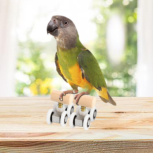 2 Mascota Pájaro Masticar Juguetes Loro Prop Mesa 2,1x4,2