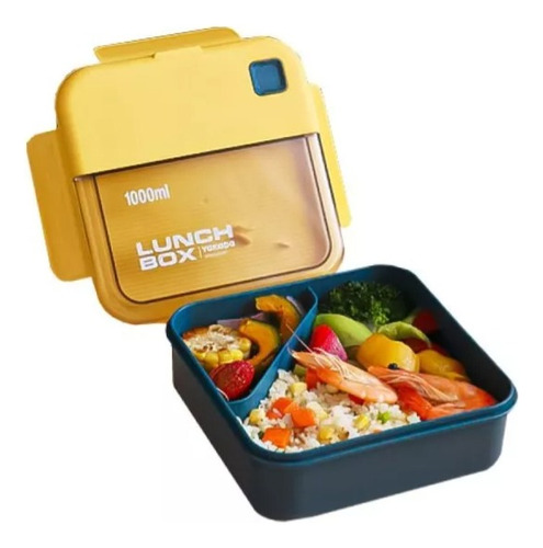 Tapers Lunchera Box Cuadrado Con Cubiertos - 1000ml 