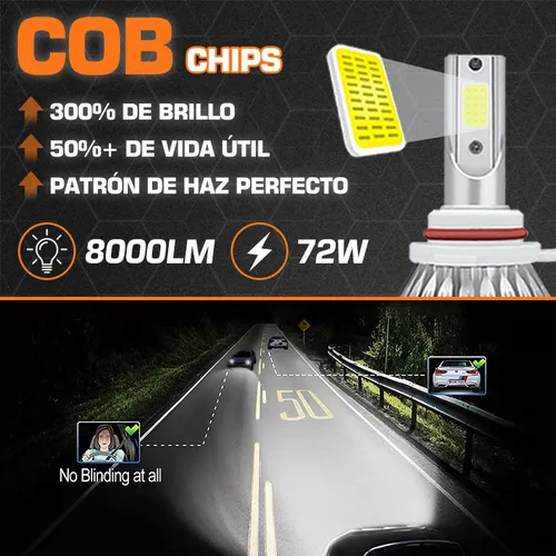For Dodge Kit Focos Delanteros De Led Luz Alta/baja