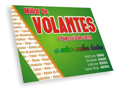 5 Mil Volantes 1/4 Carta, Impresos Color Ambos Lados