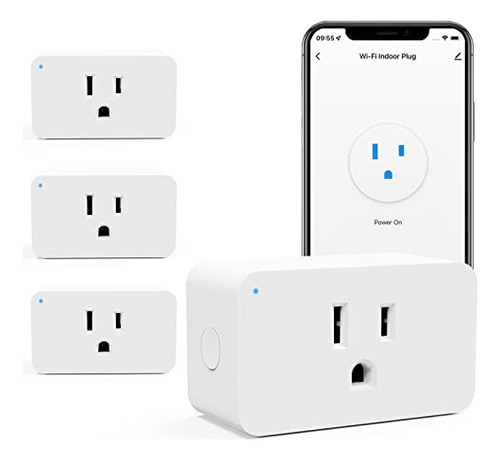 Paquete De 4 Enchufes Inteligentes Wifi, Enchufes Inteligent