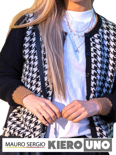 Imagen 3 de 7 de Campera De Lana Mujer Tejida Sweater Saco Con Botones