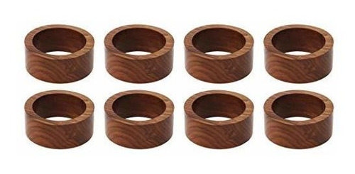 Handmade Wood Napkin Ring Set With 8 Napkin Rings (set Of 8,