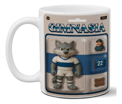 Taza De Cerámica Futbol - Juguetes - Varios Diseños - Blanco Gimnasia De La Plata