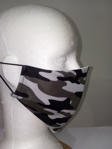 Máscara Lavável Camuflada Com Forro De Tnt Fechado